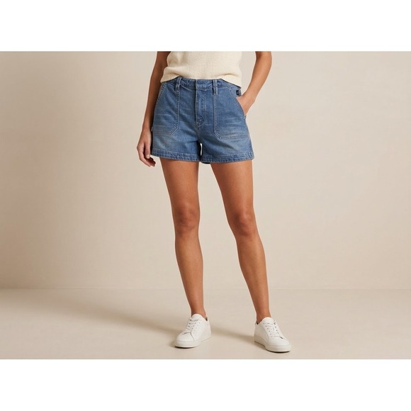 Chloe Pants - Chloe Denim Jean Shorts Size 38 6 High Rise Italian Luxury Coastal Preppy Euro